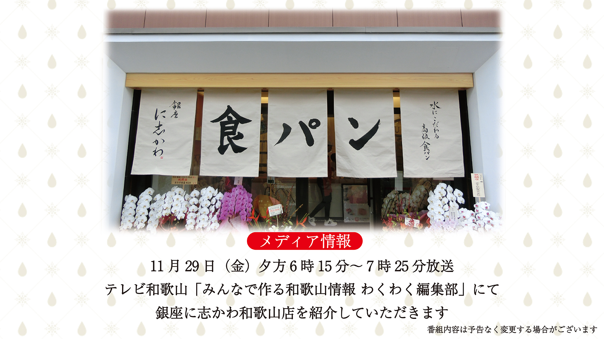 11月29日 金 テレビ和歌山 みんなで作る和歌山情報 わくわく編集部